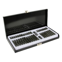 Set di Punte per Avvitatore | 40 Pezzi | Punte Lunghe 75 mm | Punte Corte 30 mm | Esagonali 4-12 mm | Spline 5-12 mm | TORX T20-T55 | Adattatori 1/2"-3/8" | con Valigetta Metallica